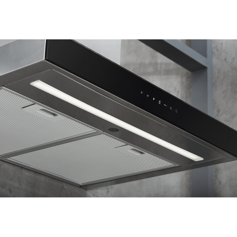 Whirlpool Odsavač par Vestavné WHBS 62F LT K/1 Černá Wall-mounted Elektronické Lifestyle control panel