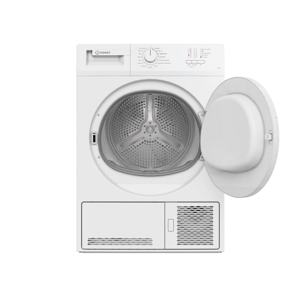 Indesit Dryer C YD C82 WWGL UK White Frontal open
