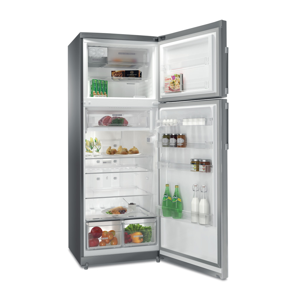 Whirlpool Kombinirani hladnjak Samostojeći WT70E 831 X Optički Inox 2 doors Perspective open