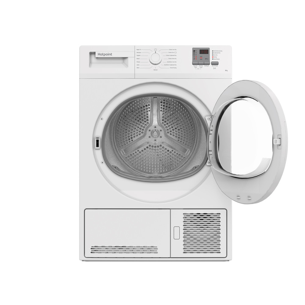 Hotpoint Dryer C HD C82 WWGD UK White Frontal open