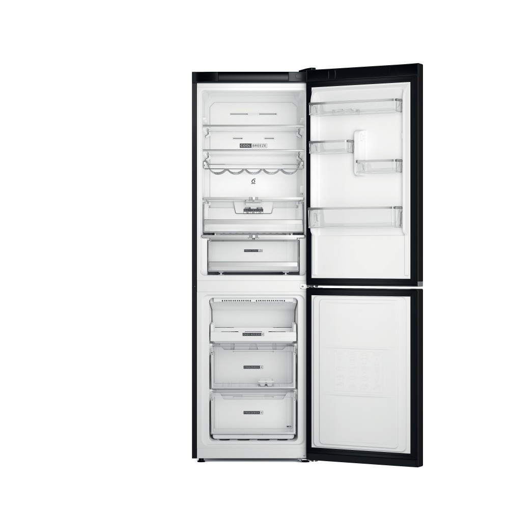 Whirlpool Hűtő/fagyasztó kombináció Szabadonálló W7X 83T KS 2 Fekete/Inox 2 doors Frontal open