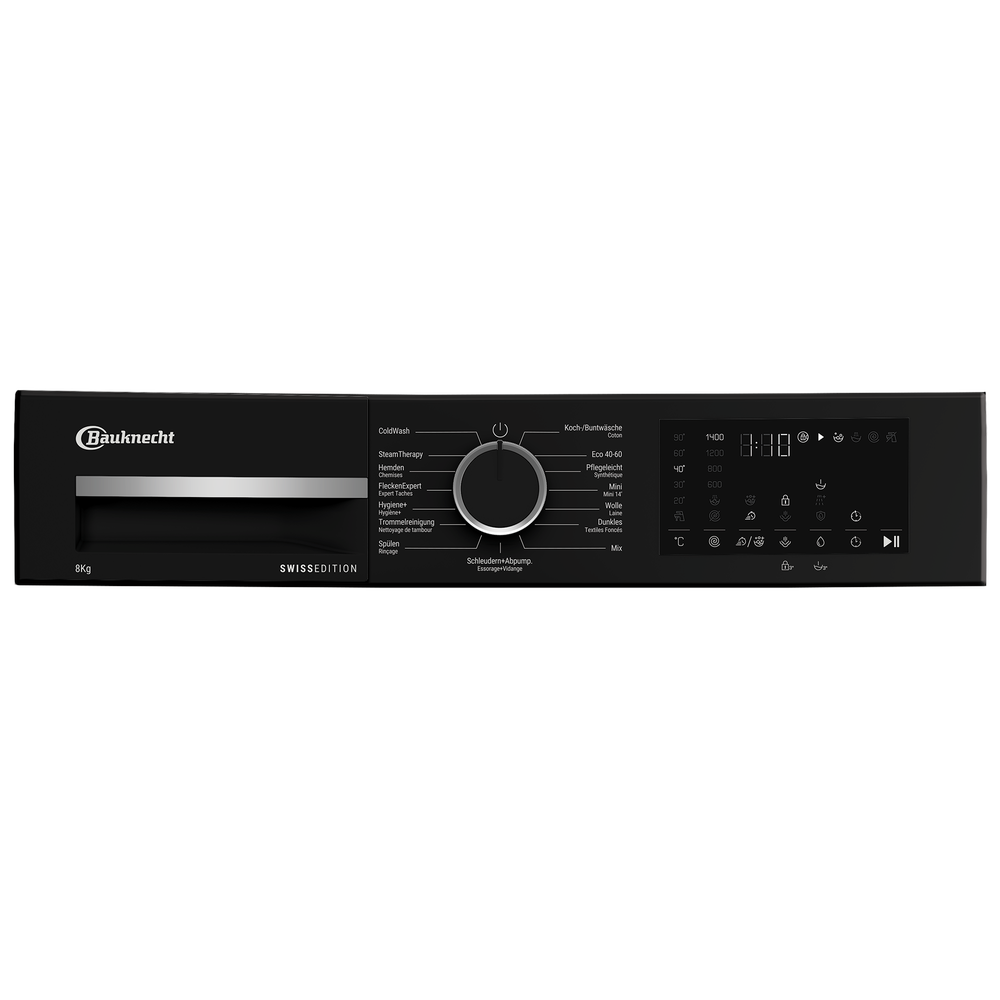 Bauknecht Lave-linge Appareil à pose libre BKWM8AD7 Blanc Chargeurs frontaux A Control panel