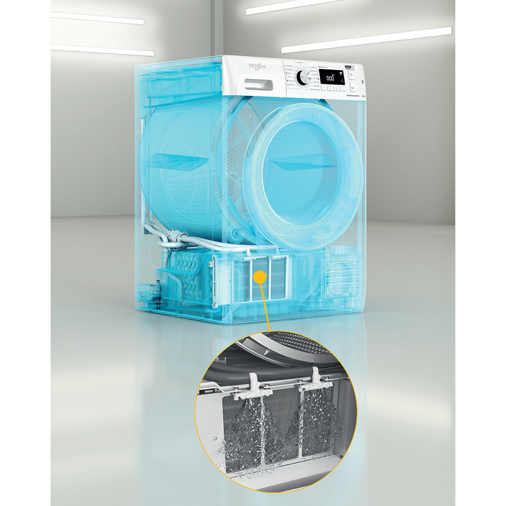 Whirlpool Szárító FFT M11 8X3BY EE Fehér Technical Translucent