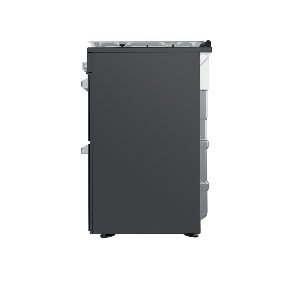 Hotpoint Double Cooker HDM67G8CCB/UK Black A Back / Lateral