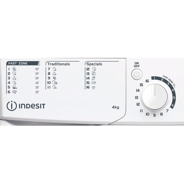 Indesit Mosógép Szabadonálló EWUD 41251 W EU N Fehér Elöltöltős F Control panel