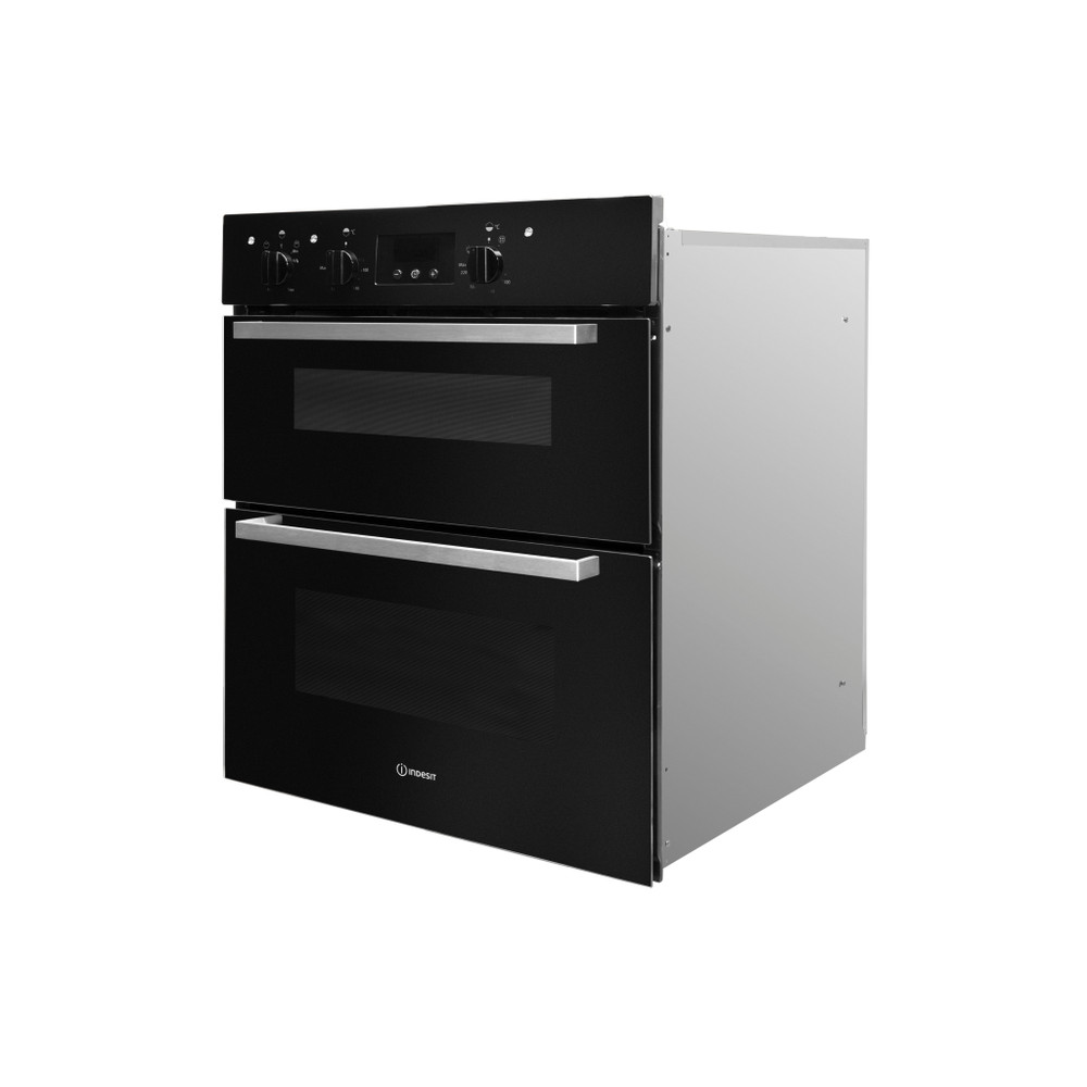 Indesit Double oven IDU 6340 BL Black B Perspective