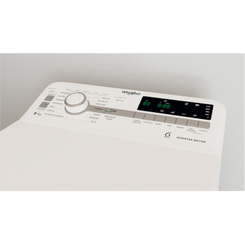 Whirlpool Tvättmaskin Fristående TDLR 6251BS FN White Top loader B Lifestyle control panel