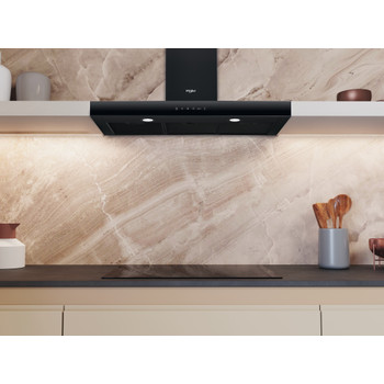 Whirlpool Afzuigkap Ingebouwd WHBS92FLTK Zwart Wandmodel Elektronisch Lifestyle frontal