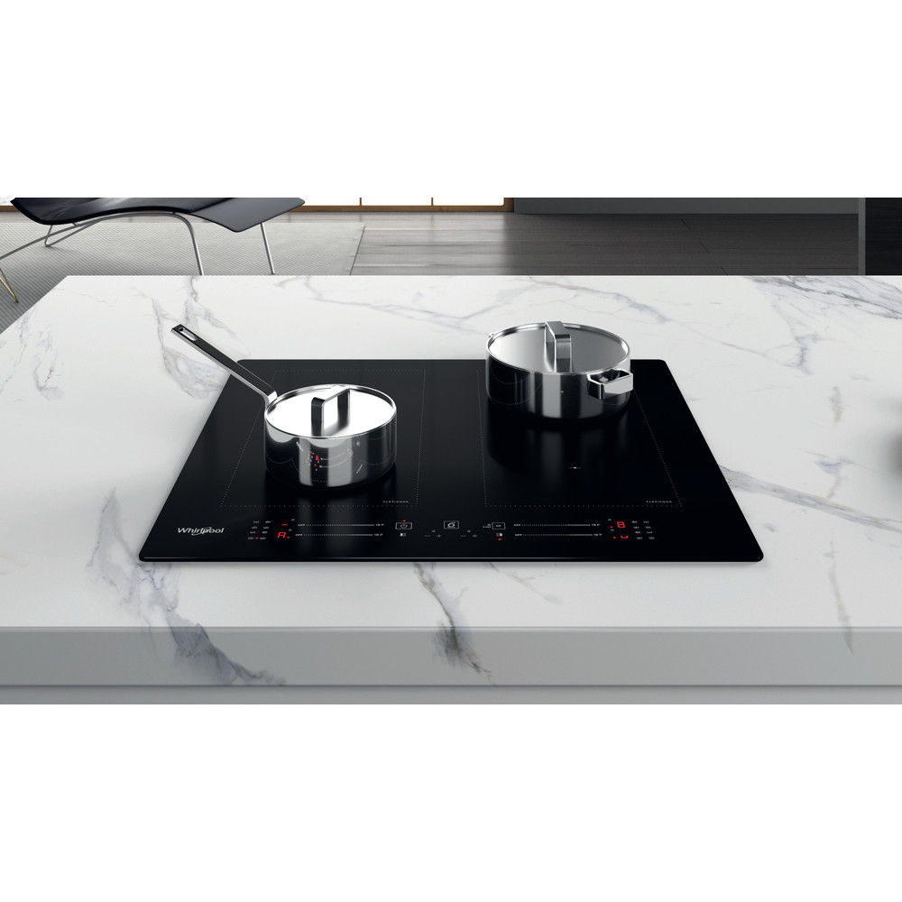 Whirlpool Varná deska WL S1360 NE Černá Induction vitroceramic Lifestyle frontal top down