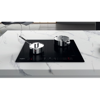 Whirlpool Főzőlap WL S1360 NE Fekete Induction vitroceramic Lifestyle frontal top down