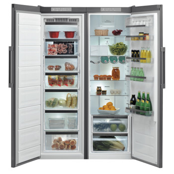 Whirlpool Freezer Freestanding UW8 F2C XB UK 2 Optic Inox Frontal open