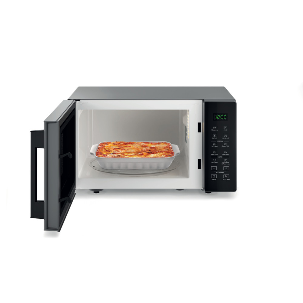 Whirlpool Microondas Libre instalación MWP 254 SB Negro Electrónico 25 MW + Función Grill 900 Frontal open