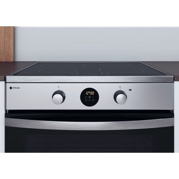 Indesit Cucina con forno a doppia cavità IS67IQ8CCX/FR Inox Elettrico Lifestyle control panel