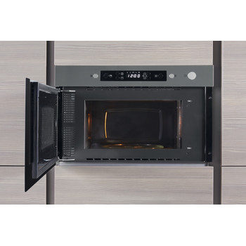 Whirlpool Mikrohullámú sütő Beépíthető AMW 439/IX Rozsdamentes acél Elektromos 22 Mikrohullám+Grill funkció 750 Lifestyle frontal open