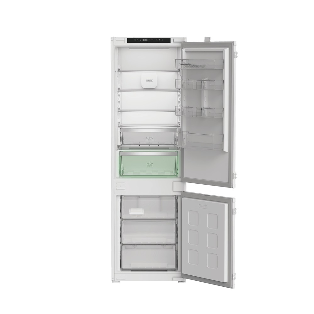 Hotpoint Комбиниран хладилник с фризер За вграждане HPK2 5292 B4E Zinc Metal 2 врати Frontal open