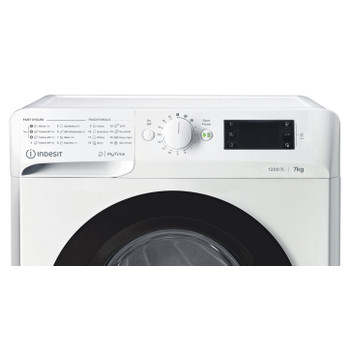 Indsit Maşină de spălat rufe Independent MTWE 71252 WK EE Alb Încărcare frontală E Control panel