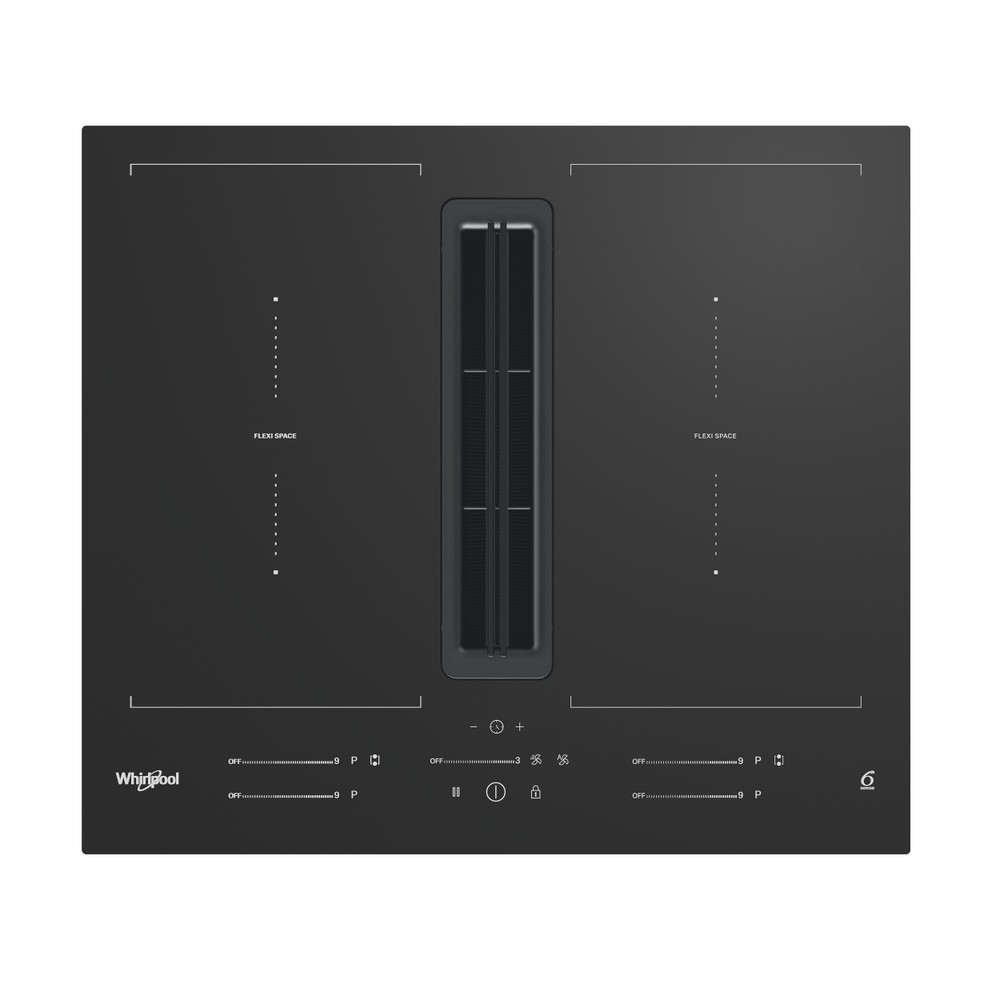 Whirlpool Venting cooktop WVH60FFB01 Preto Frontal