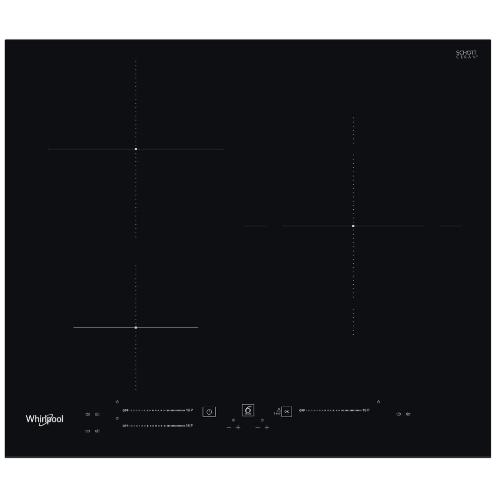 Whirlpool Encimera WS S6360 BF Negro Induction vitroceramic Frontal