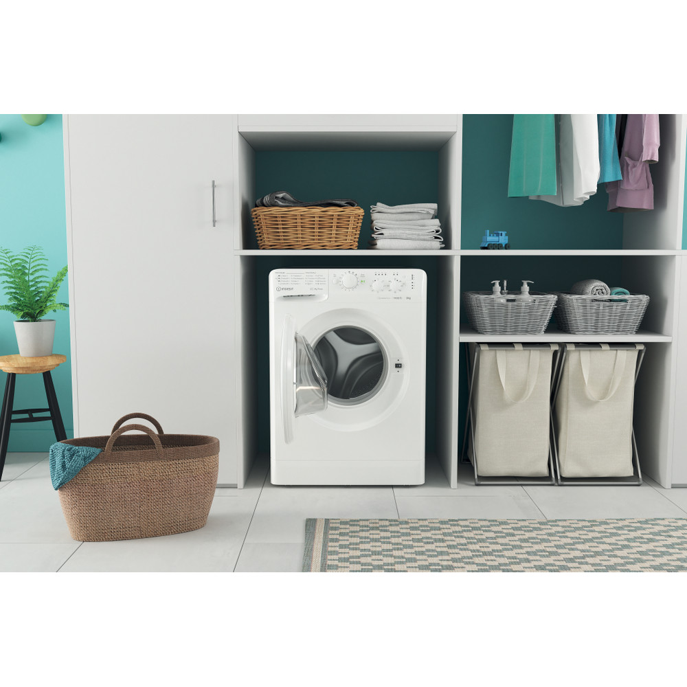 Indesit Washing machine Free-standing MTWC 91495 W UK N White Front loader B Lifestyle frontal open