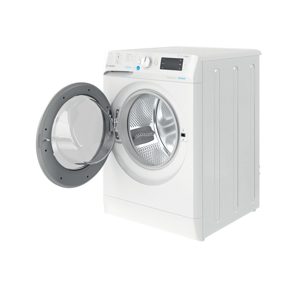 Indesit Perilica i sušilica Samostojeći BDE 107624 8WS EE Bijela Prednje punjenje Perspective open