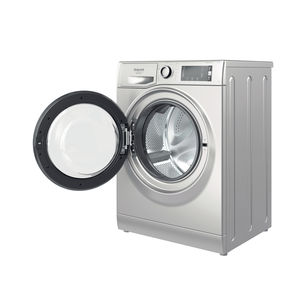 Hotpoint_Ariston Maşină de spălat rufe Neincorporabil NLCD 946 SS A EU N Argintiu Încărcare frontală A Perspective open