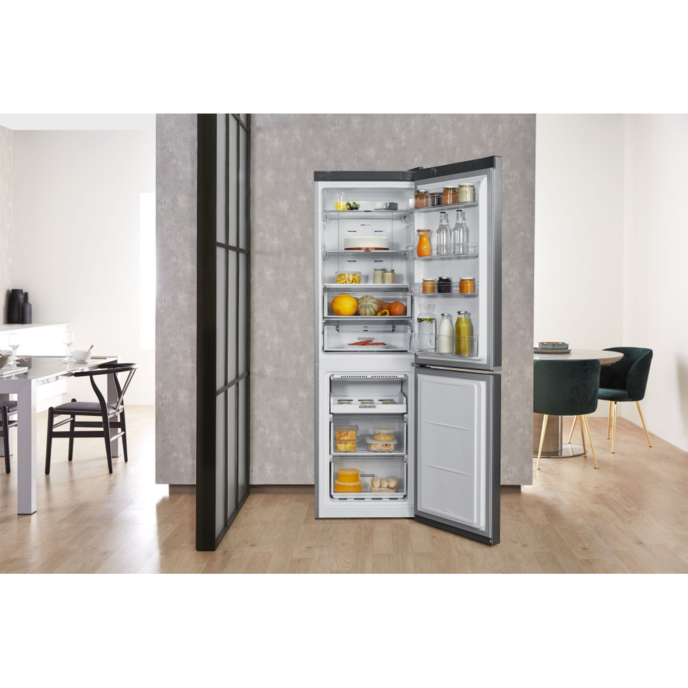 Whirlpool Kombinirani hladnjak Samostojeći W7 811O OX Optički Inox 2 doors Lifestyle frontal open