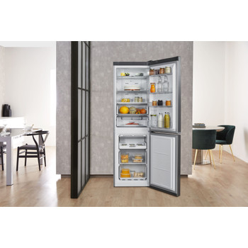 Whirlpool Kombinirani hladnjak Samostojeći W7 811O OX Optički Inox 2 doors Lifestyle frontal open