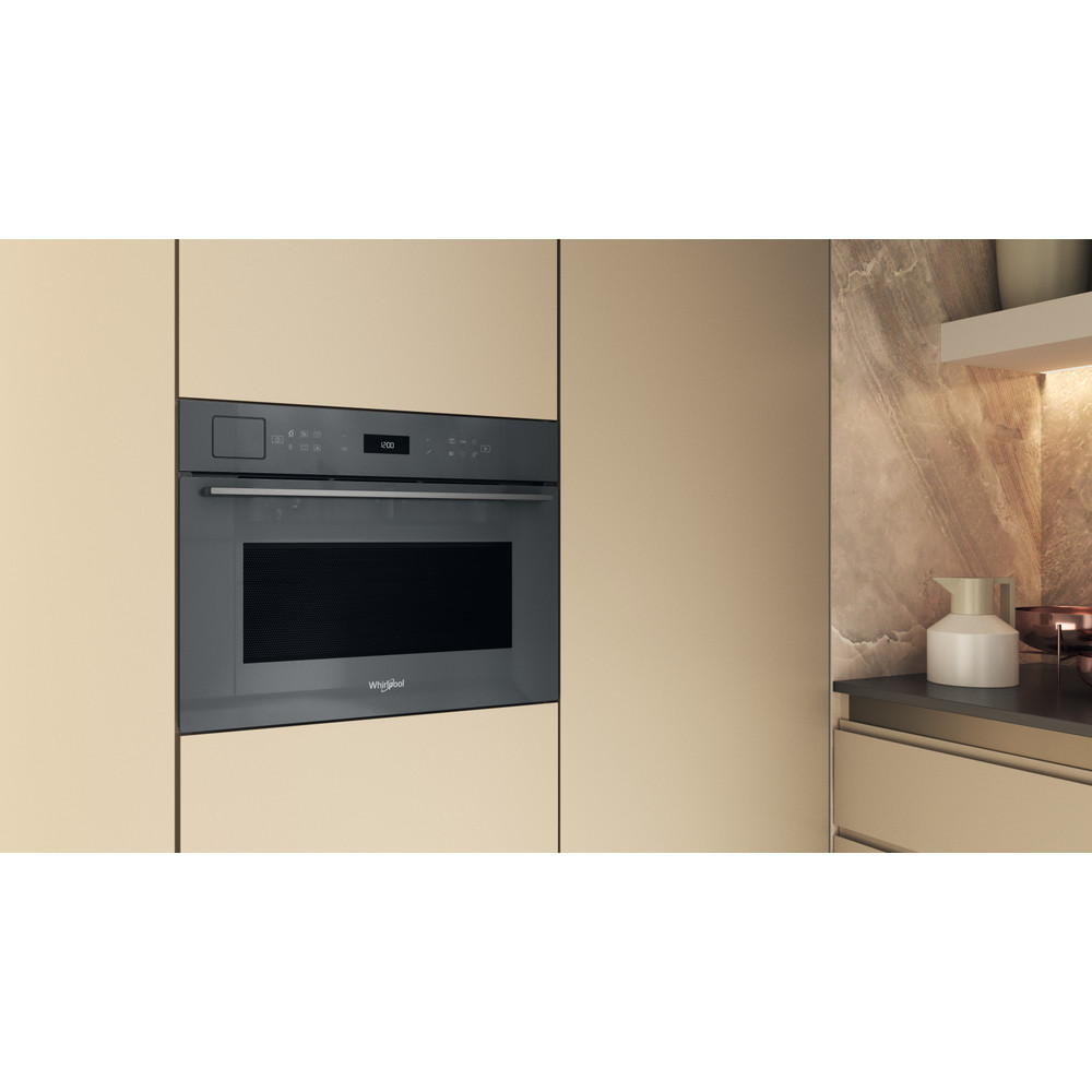 Whirlpool Microgolfoven Inbouw WCT7A9PHTSSG Stardust grey glossy Elektronisch 52 Combimicrogolfoven 950 Lifestyle perspective