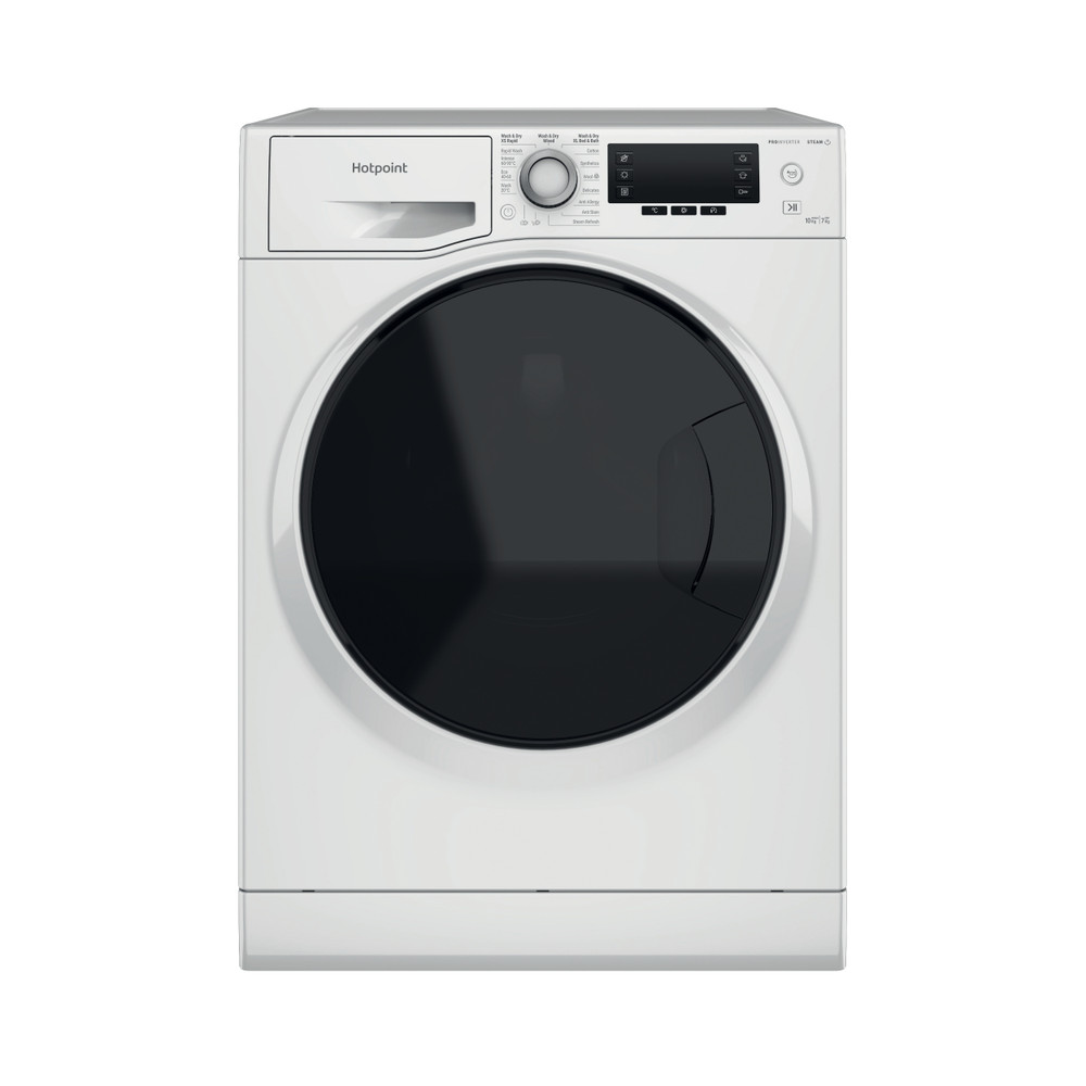 Hotpoint Washer dryer Free-standing NDD 10748 DA UK White Front loader Frontal