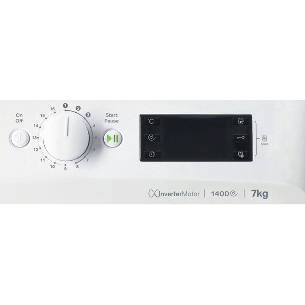Indesit Perilica za rublje Samostojeći MTWE 71484 WK EE Bijela Prednje punjenje C Control panel