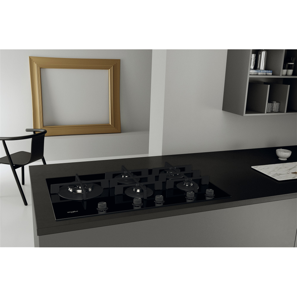Whirlpool Hob GOWL 958/NB Black Gas Lifestyle perspective