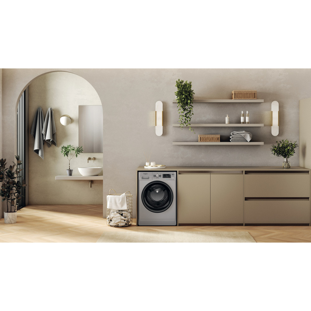 Whirlpool Lavadora Libre instalación FFB 9489 SBV SPT Plata Cargador frontal A Lifestyle frontal