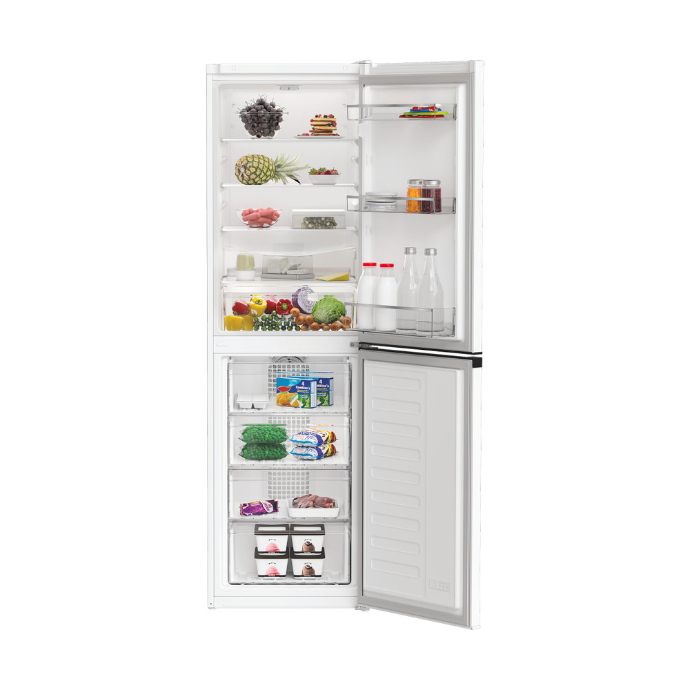 Hotpoint Fridge-Freezer Combination Free-standing HPKH 1261 W4UK White 2 doors Lifestyle frontal open