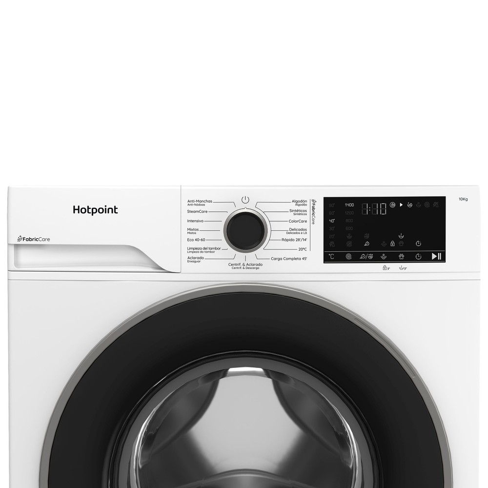 Hotpoint Lavadora Libre instalación HB 103 CARE SPT Blanco Cargador frontal A Control panel