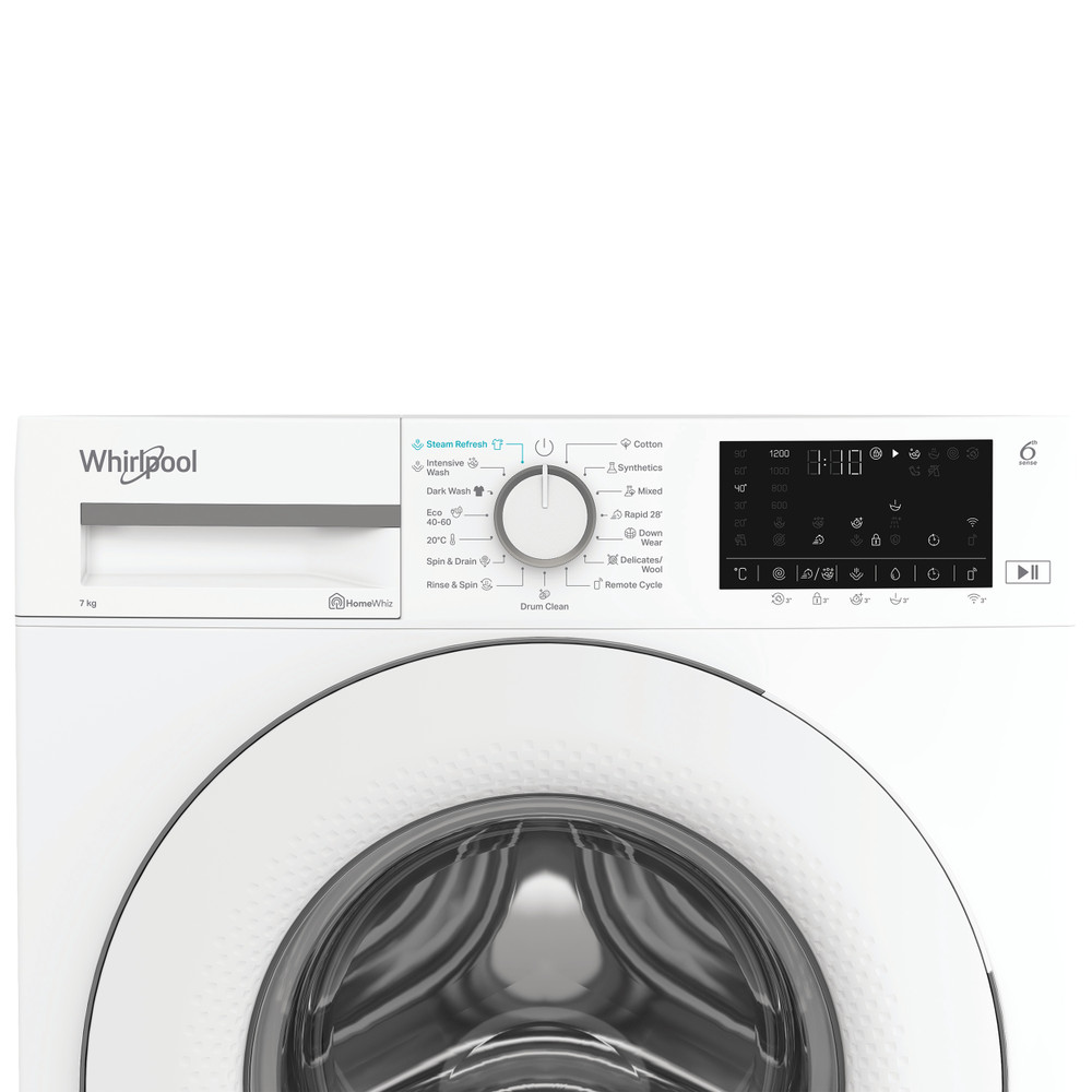 Whirlpool Mosógép Szabadonálló WAM 762W EE Fehér Elöltöltős A Control panel