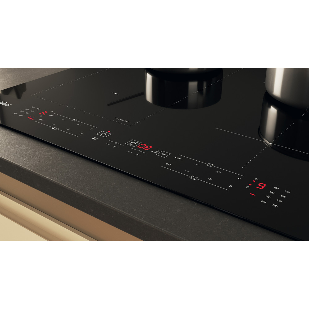 Whirlpool Kookplaat WL B4060 CPNE Zwart Induction vitroceramic Control panel