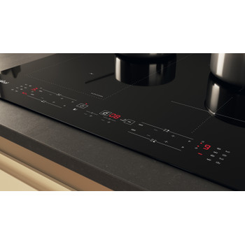 Whirlpool Hob WL B4060 CPNE Black Induction vitroceramic Control panel