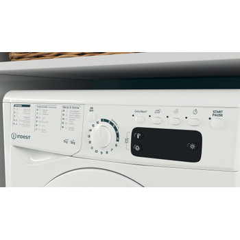 Indesit Lavadora secadora Libre instalación EWDE 751251 W SPT N Blanco Cargador frontal Lifestyle control panel