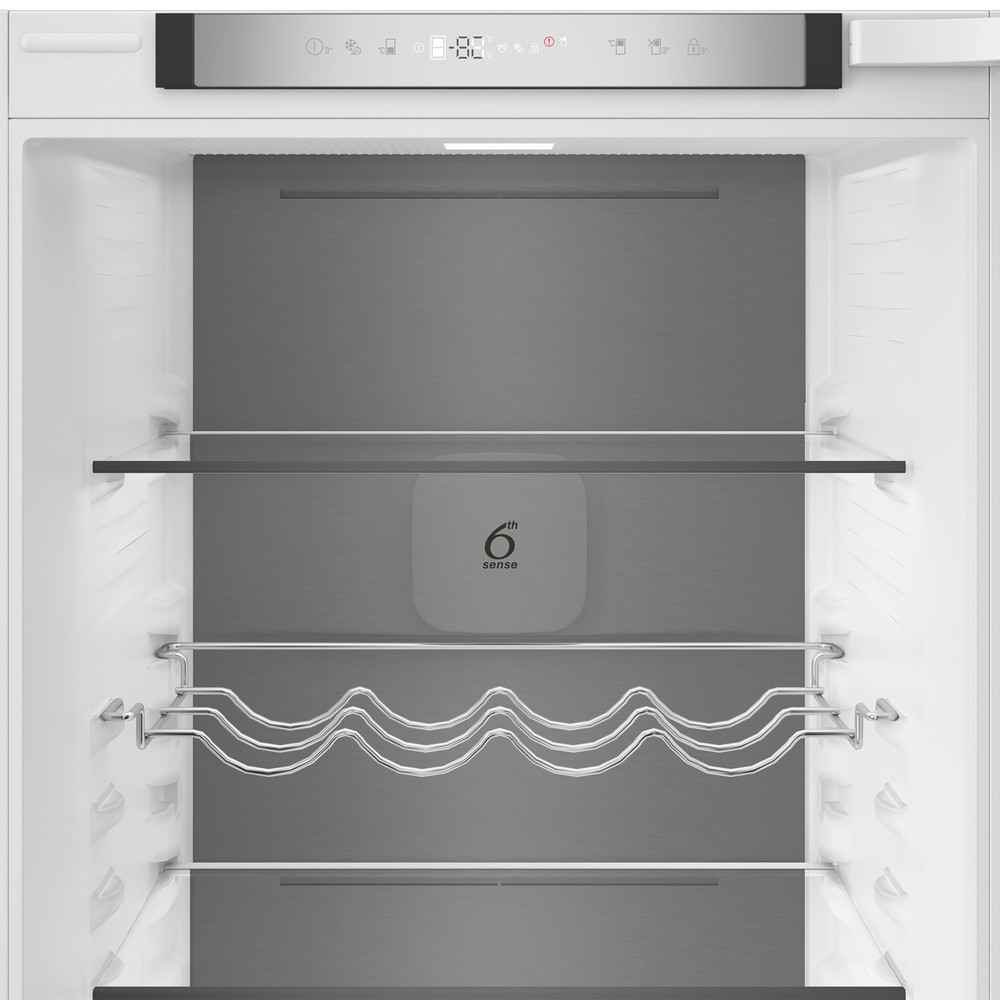 Whirlpool Kombinovaná chladnička s mrazničkou Vestavné WHK2 5293 B5E1 Zinc Metal 2 doors Control panel