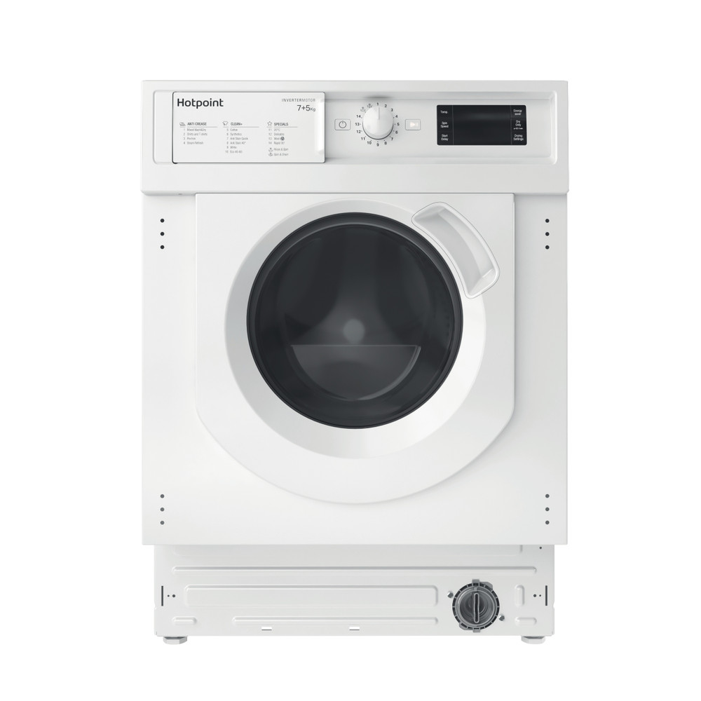 Hotpoint Washer dryer Built-in BI WDHG 75148 UK N White Front loader Frontal