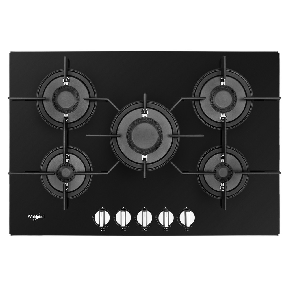 Whirlpool Hob POW 75D2/NB Black Gas Frontal