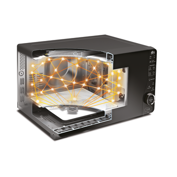 Whirlpool Microgolfoven Vrijstaand MWF 421 SL Zilver Elektronisch 25 Microgolven+Grill 800 Lifestyle detail