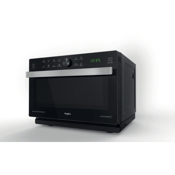 Whirlpool Magnetron Vrijstaand MWSC 833 B Zwart Elektronisch 33 MW-Combi 900 Perspective