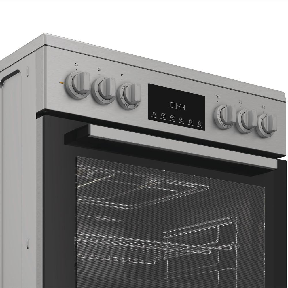 Indesit Cucina con forno a doppia cavità I6V5LCX Inox Elettrico Control panel