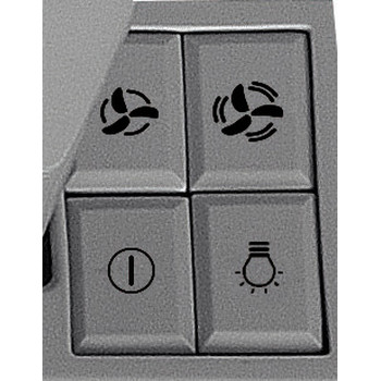 Whirlpool Hotte Encastrable WAH 65 LM X Gris Encastrable Mécanique Control panel