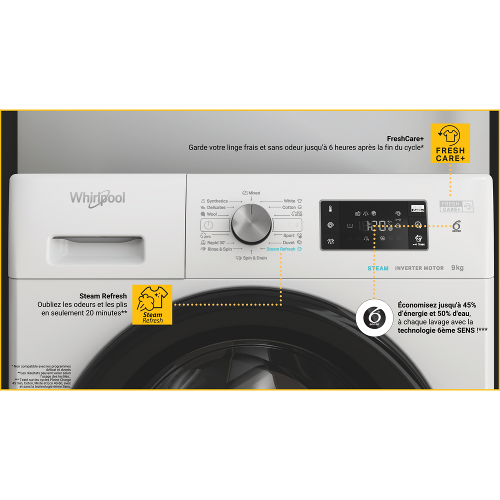 Whirlpool Tvättmaskin Fristående FFB 9479 BV EE White Front loader A USP1_gallery