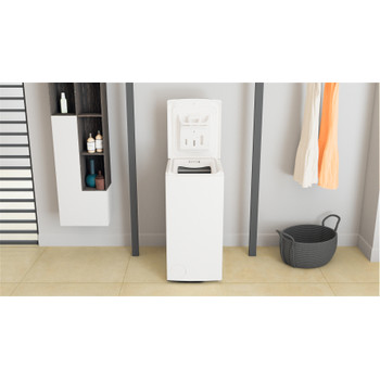 Whirlpool Vaskemaskin Frittstående PWTL29126/N Hvit Top loader D Lifestyle frontal open