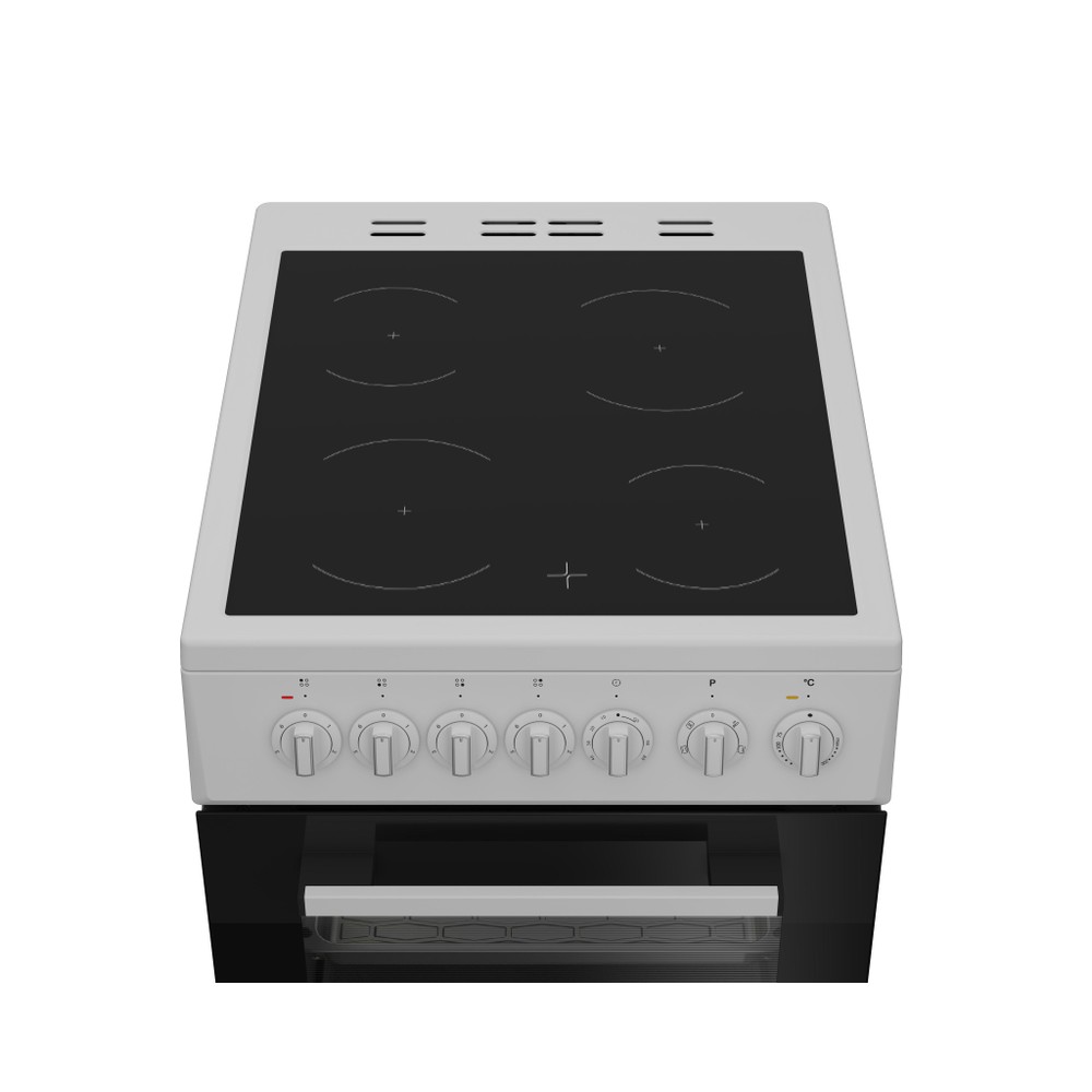 „Indesit“ Viryklė IS5V5GSW/P Balta Elektrinė Frontal top down