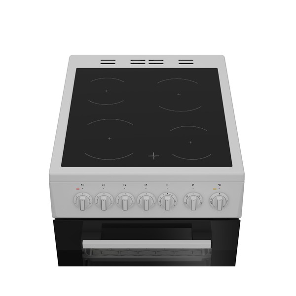 Indesit Plīts IS5V5GSW/P Balts Elektriskā Frontal top down