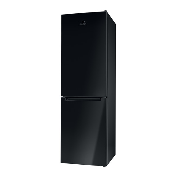 „Indesit“ Šaldytuvo / šaldiklio kombinacija Laisvai pastatoma LI8 SN2E K 1 Juoda 2 doors Perspective